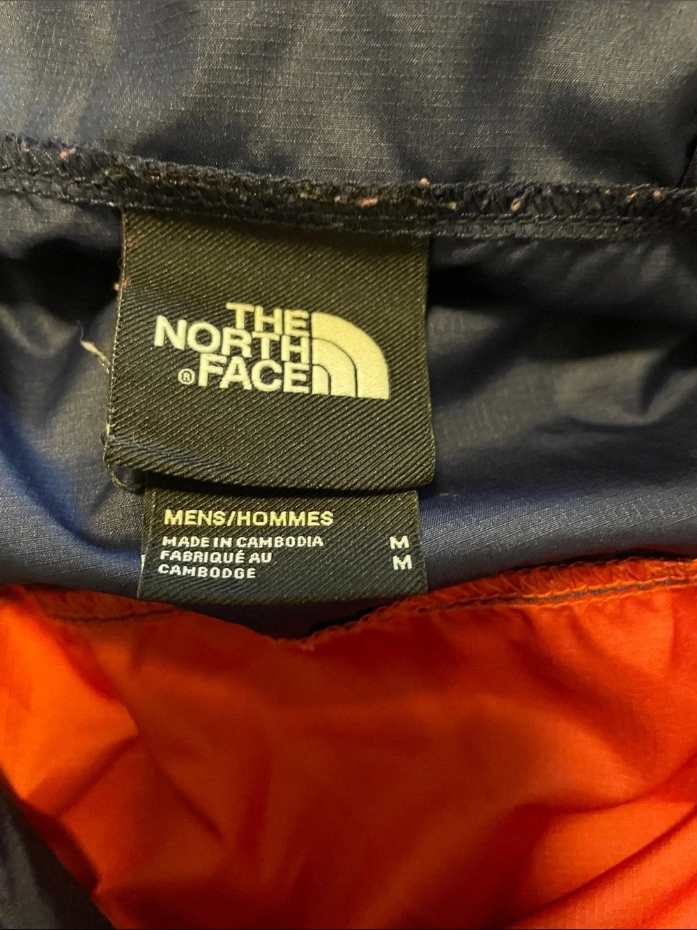 The North Face Red and Navy Hooded Windbreaker Jacket